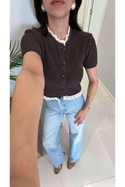 BİRCANÇİL Cardigans - Brown - Fitted