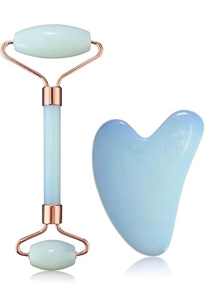 Arabest Jade Roller and Gua Sha Facial Tool Set,Opal Color Massager for Face,...