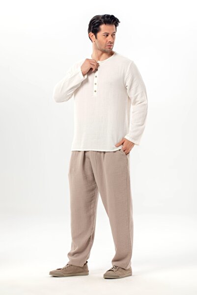 Eliş Şile Bezi Ανδρικό μπλουζάκι Altay Long Sleeve Muslin |   Καλοκαιρινό ανδ...