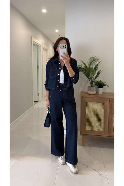 BİRCANÇİL ZR Wokase Παντελόνι Τζιν Ναυτικό Μπλε