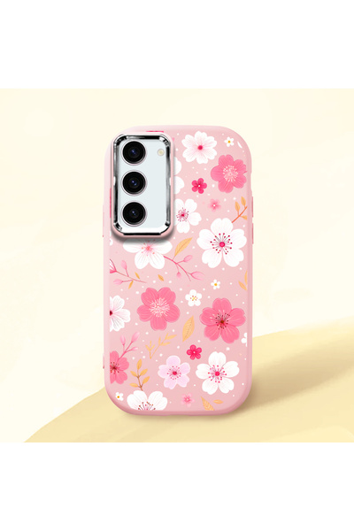 ucuc Samsung Galaxy S23 Uyumlu Darbe Emici Kamera Korumalı pembe Silikon Kılıf