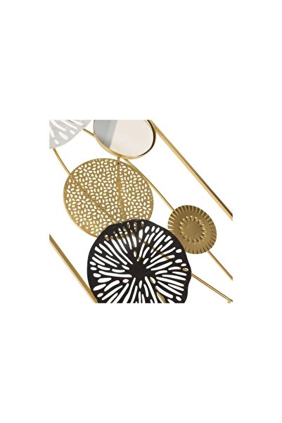 ELITECOMMERCEMARKET Tablou Metalic Flori & Oglinda 22x60x3cm