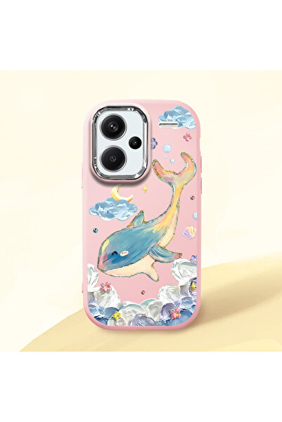 ucuc Redmi Note 13 Pro Plus+ 5G Uyumlu Darbe Emici Kamera Korumalı pembe Sili...