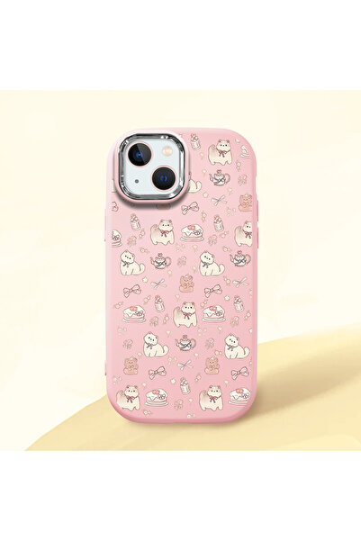 ucuc iPhone 15 Plus/14 Plus Uyumlu Darbe Emici Kamera Korumalı pembe Silikon ...