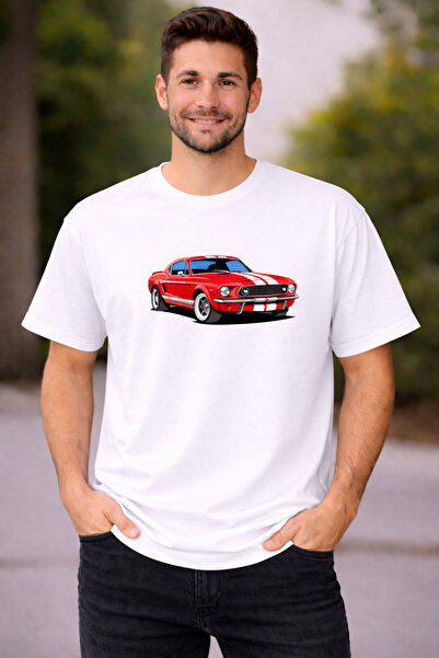 VODEXA Unisex majica prekomernog kroja MUSTANG, 100% pamučna majica, udoban kroj