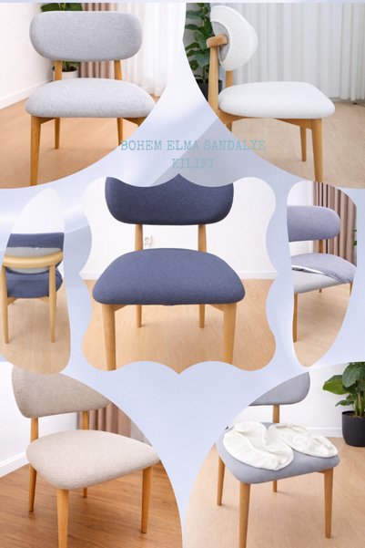 Uy Style Jakarli Fabric Bohemian Apple Chair Cover, Flexible, Elastic, Stain-Resistant (1 Piece)