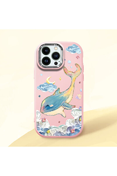 ucuc iPhone 14 Pro Uyumlu Darbe Emici Kamera Korumalı pembe Silikon Kılıf