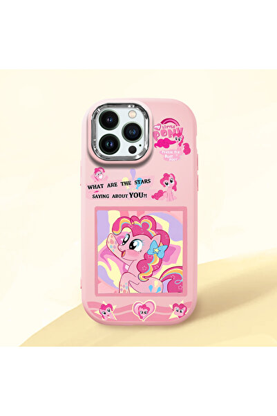 ucuc iPhone 14 Pro Uyumlu Darbe Emici Kamera Korumalı pembe Silikon Kılıf
