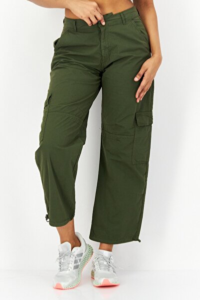 Don't Call Me Jennyfer Women Regular Fit Solid Cargo Pants, Khaki
