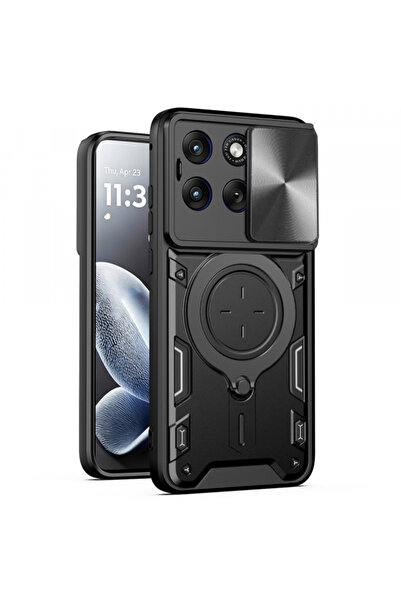 Stef's Cat Husa pentru Motorola Edge 70 Fusion, Stef's Cat, CamGuard Pro, Neagra