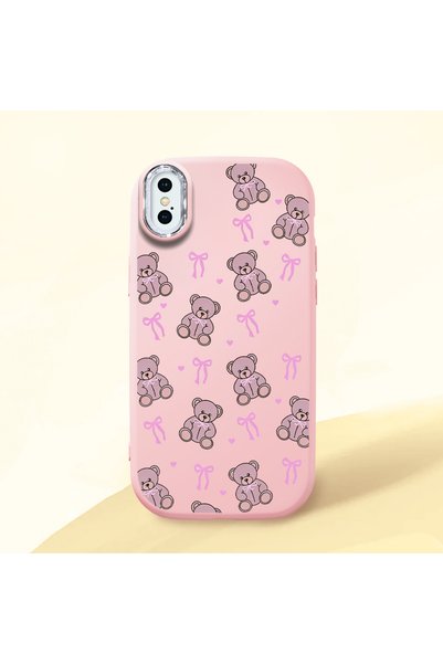 ucuc حافظة سيليكون وردية متوافقة مع هاتف iPhone XS Max مع حماية للكاميرا ماصّ...