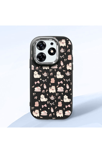 ucuc Tecno Spark 10 Pro(Ki7) Compatible Black Silicone Case with Shock-Absorb...