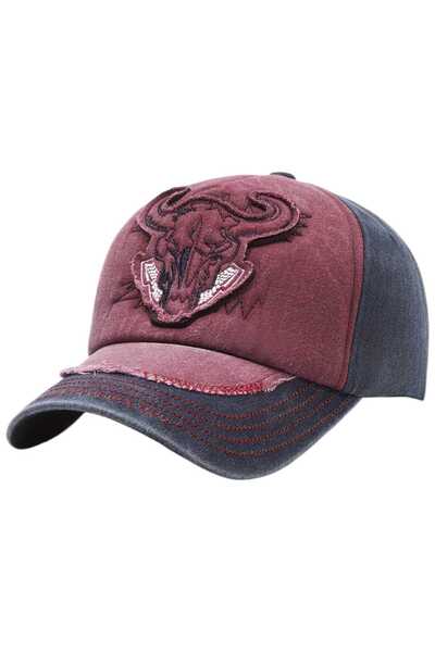 Uniquetrenders Unisex Vintage Bull Embroidered Adjustable Baseball Cap