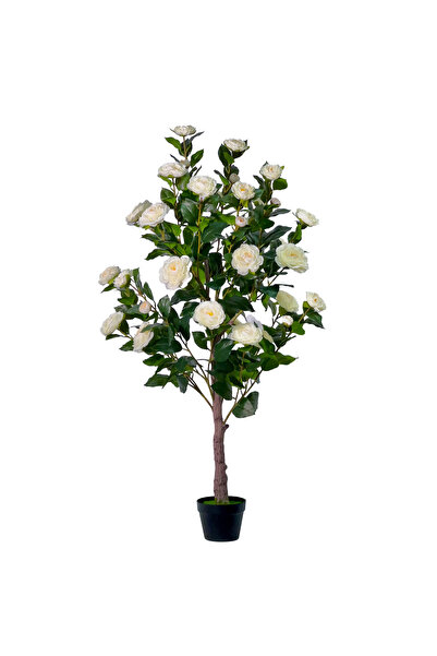 MirageBotanics 150cm Artificial Camellia Tree, Artificial Flowers Faux Plants...