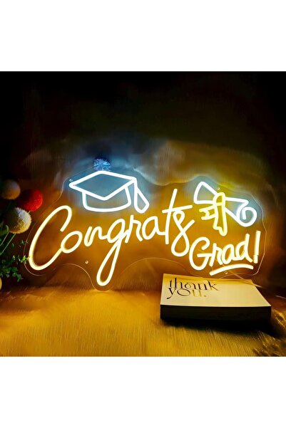 Slasa Senior 2026 Neon Sign 20x40 cm White Light with 6mm Acrylic Base Party ...