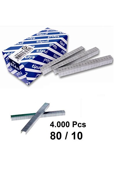 Depolife Tipo Zımba Teli Zımba Tabancası için 4000 Adet Paslanmaz Krom Zımba ...