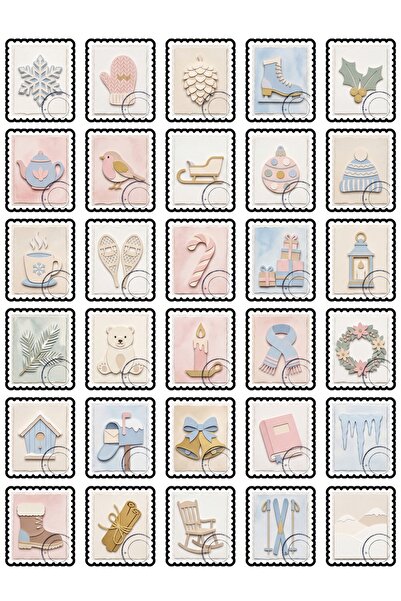 Store 30 Pieces Vintage Stickers Set with Stamp Design - for Laptop, Notebook...