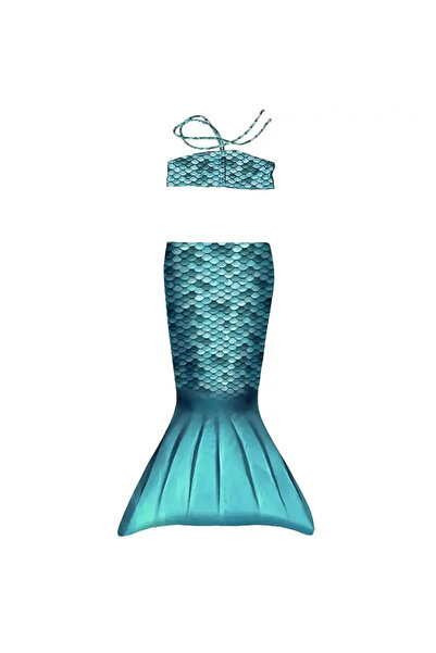 Kuaki Mermaids Deniz Kızı 2li Takım Bikini Kostüm Seti - Turquoise 6+ Yaş 2li...
