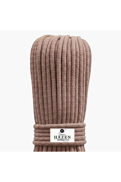 Hazen Home Kordon İp Pamuklu 4-5 mm 500 gr 45-50 m Sepet Çanta Supla İpi - Sü...