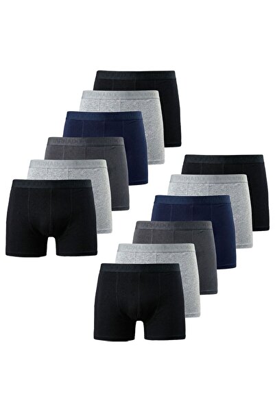 luxtornado Ανδρικά Boxer Cotton Lycra Stretch Fabric, Συσκευασία 12 τεμαχίων