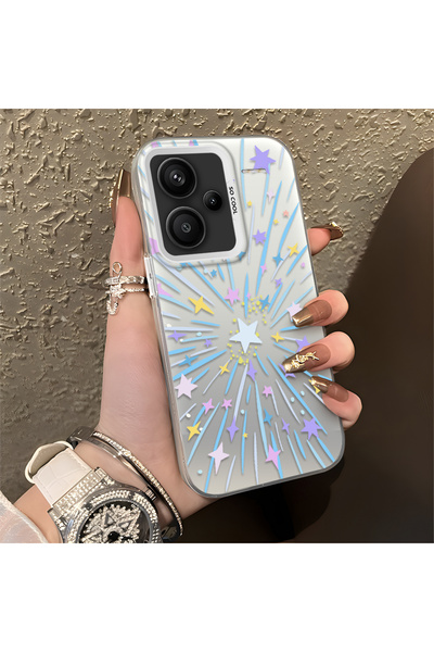 ARTISHELL Xiaomi Redmi Note 13 Pro Plus+ 5G Uyumlu Yıldız desenli parlak, sağ...