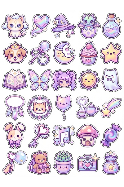 Store 30 Pieces Magic Characters Sticker Set - for Laptop, Notebook, Phone