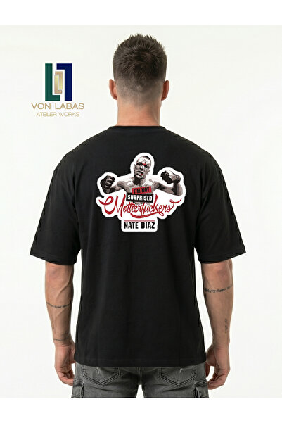 Grafftee Clothing Ανδρικό μαύρο μπλουζάκι μεγάλου μεγέθους με σχέδιο από τον ...