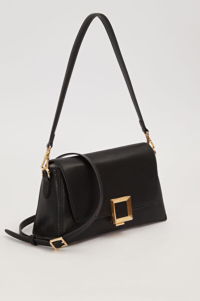 Lale Butik Levidor Luxury 3-Compartment Soft Leather Bag with Additional Stra...