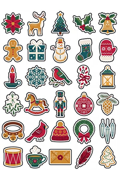 Store 30 Pieces Authentic New Year Sticker Set - for Laptop, Agenda, Notebook...