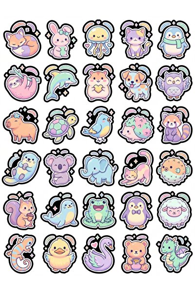 Store 30 Pieces Cute Animal Sticker Set - Laptop Notebook Phone Agenda