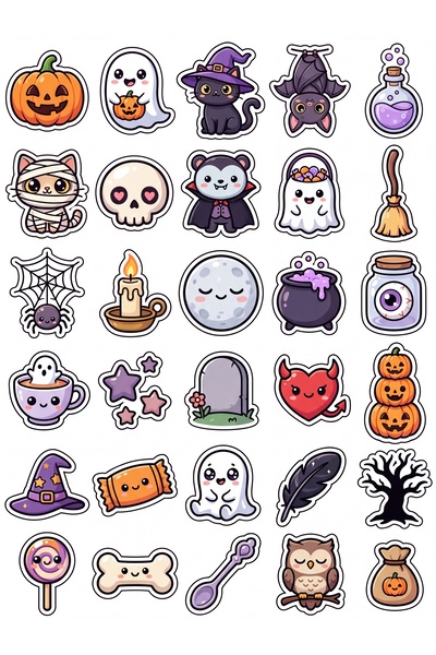 Store 30 Pieces Halloween Sticker Set - Laptop, Notebook, Phone, Water Bottle