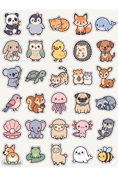 Store 30 Pieces Cute Animal Sticker Set - Laptop Notebook Phone Agenda