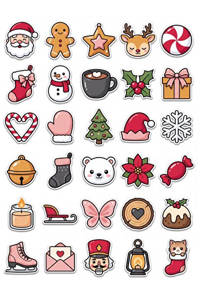 Store 30 Pieces Christmas Concept Sticker Set - Laptop Notebook Phone Case