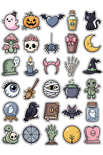 Store 30 Pieces Cute Gothic Sticker Set - for Laptop, Notebook, Phone, Agenda