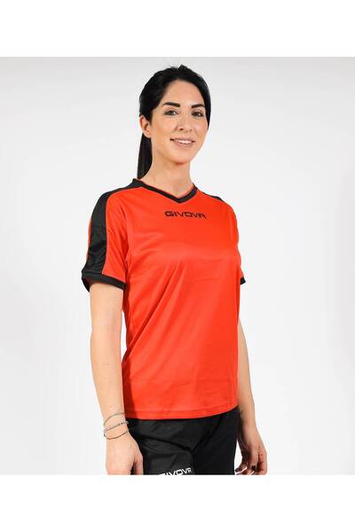 Givova Tricou sport unisex Revolution, Portocaliu / Negru