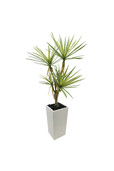 MirageBotanics 110cm Artificial Dracaena Tree, Fake Plant with Tall White Pla...