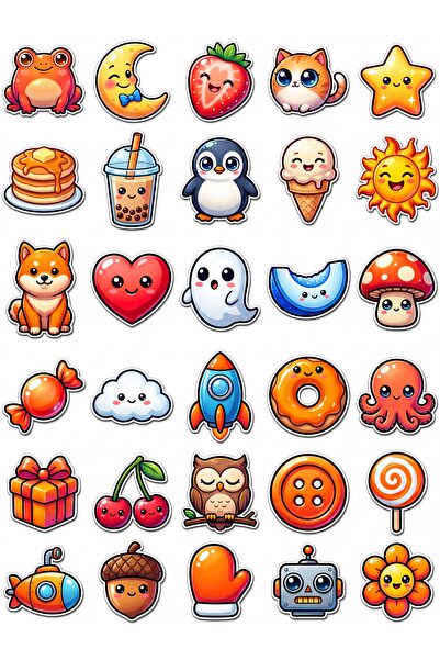 Store 30 Pieces Shiny Figures Sticker Set - for Laptop, Phone, Notebook
