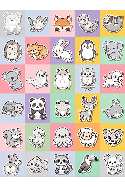 Store 30 Pieces Cute Animal Sticker Set - Laptop Notebook Phone Agenda
