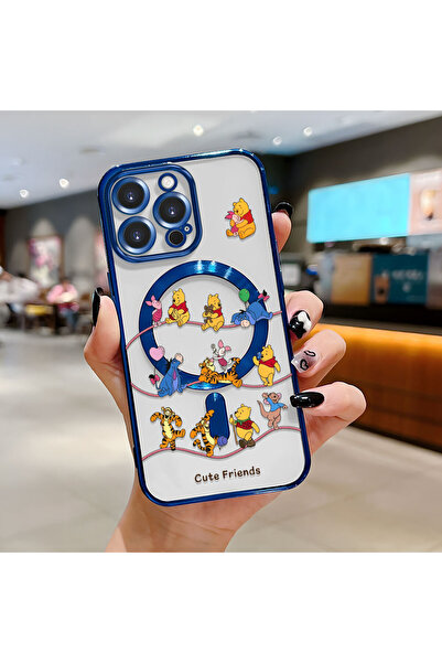 ucuc iPhone 14 Pro Max Uyumlu Şeffaf Arka Yüzeyli Manyetik Darbeye Dayanıklı ...