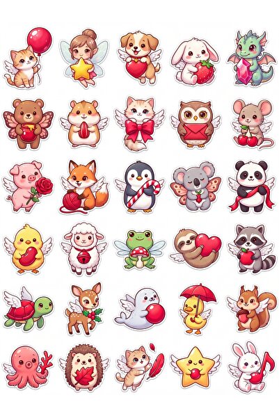 Store 30 Pieces of Winged Animals Sticker Set - Aesthetic Pack for Laptop, No...