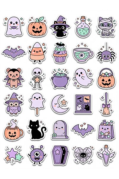 Store 30 Pieces Cute Halloween Sticker Set - Laptop Phone Notebook Agenda