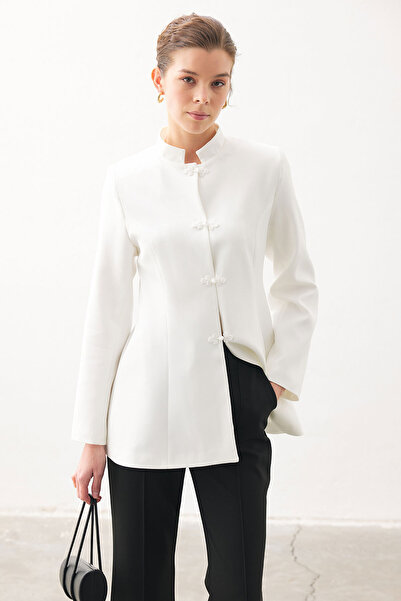 Hooopstore Modest Blazers - White - Fitted