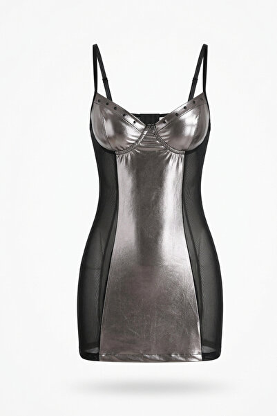 C&City Backless Babydoll Gray