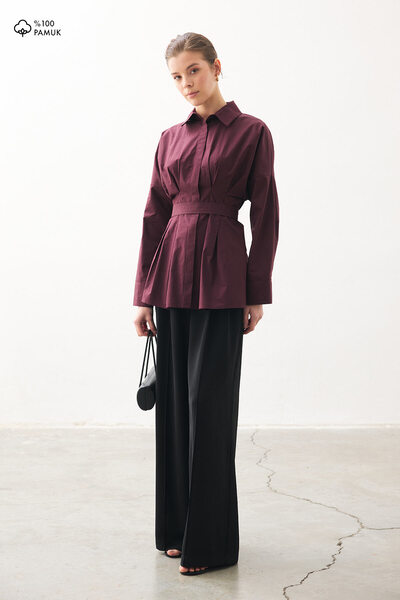 Hooopstore Modest Shirts - Bordeaux - Casual