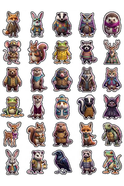 Store 30 Pieces of Fairy Tale 3D Forest Animals Sticker Set - Laptop Notebook...