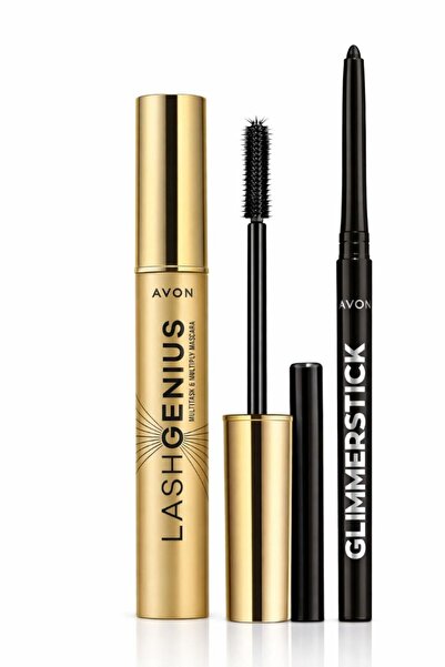 AVON Σετ Μάσκαρα LashGenius + Μαύρο Eyeliner