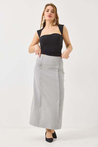 Raneel Kazançlı Alışveriş Woman's maxi length skirt gray