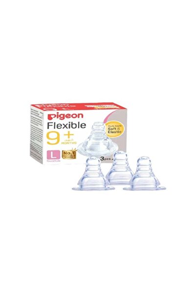 Pigeon Silicone Nipple Size Large (+7 Months) 3 Pieces