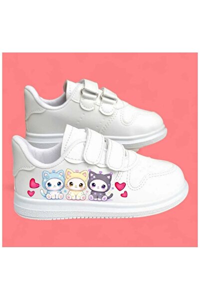 archiepet Μπλε κίτρινα μαύρα παιδικά αθλητικά παπούτσια με στάμπα γάτας σε πι...