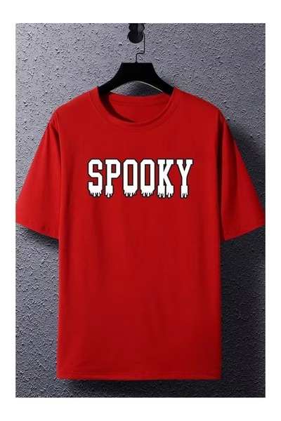 ZİYMO تي شيرت نسائي مطبوع عليه SPOOKY